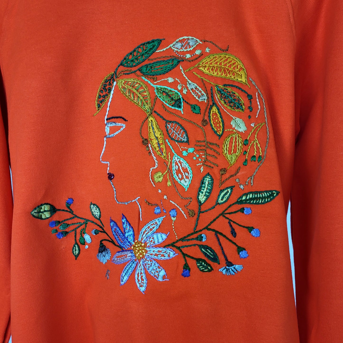 Anne-Marie Roth - Serie: Naturwesen - Organic ORANGE Pullover S/M - Unique Artwear