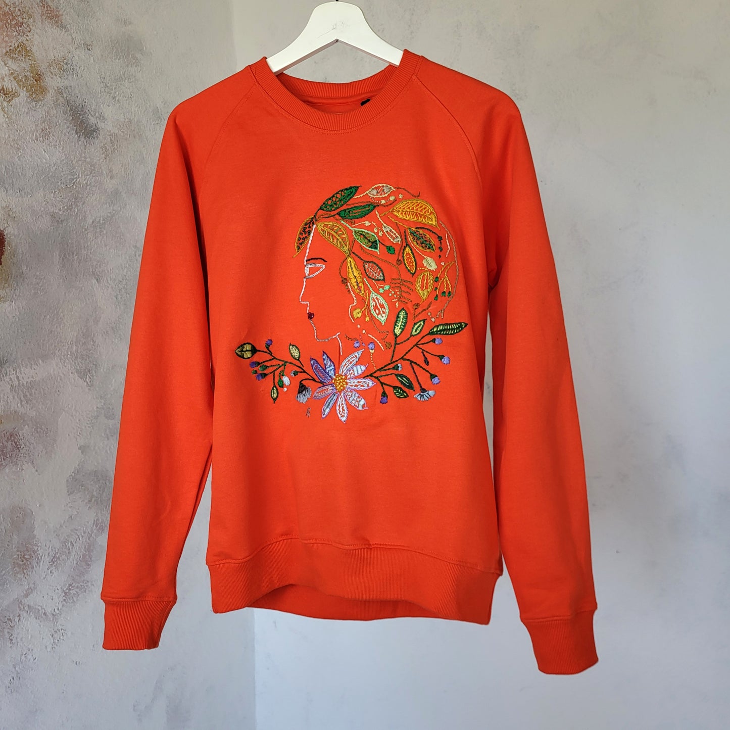 Anne-Marie Roth - Serie: Naturwesen - Organic ORANGE Pullover S/M - Unique Artwear