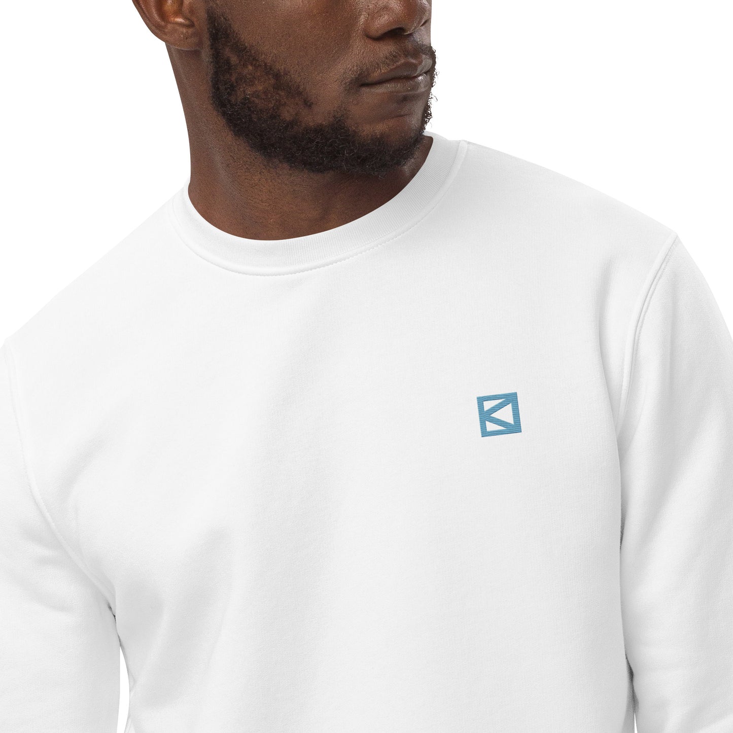 bd Stich Logo - Turkis - baobabwod artwear - Unisex Heavyweight Essential Eco Sweatshirt