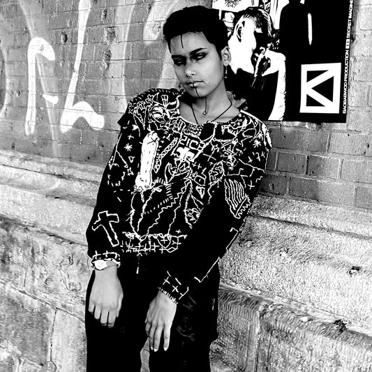 SICS, SECRET IMAGINE CITY SOUTH SAND STREET, Tokyo Artist, Japanese Artist, Fashion, Designer Clothing, Luxury Artwear, Hoodie, Sweater, T-Shirt, Black and White Design, Tattoo, Ink, High Contrast, Tokyo Model, Berlin Label, Rare Unique Fashion, baobabwod
