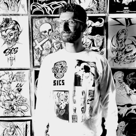 SICS, SECRET IMAGINE CITY SOUTH SAND STREET, Tokyo Artist, Japanese Artist, Fashion, Designer Clothing, Luxury Sweater, Black and White Design, Tattoo, Ink, Contrast, Tokyo Model, Berlin Label, Burak, baobabwod