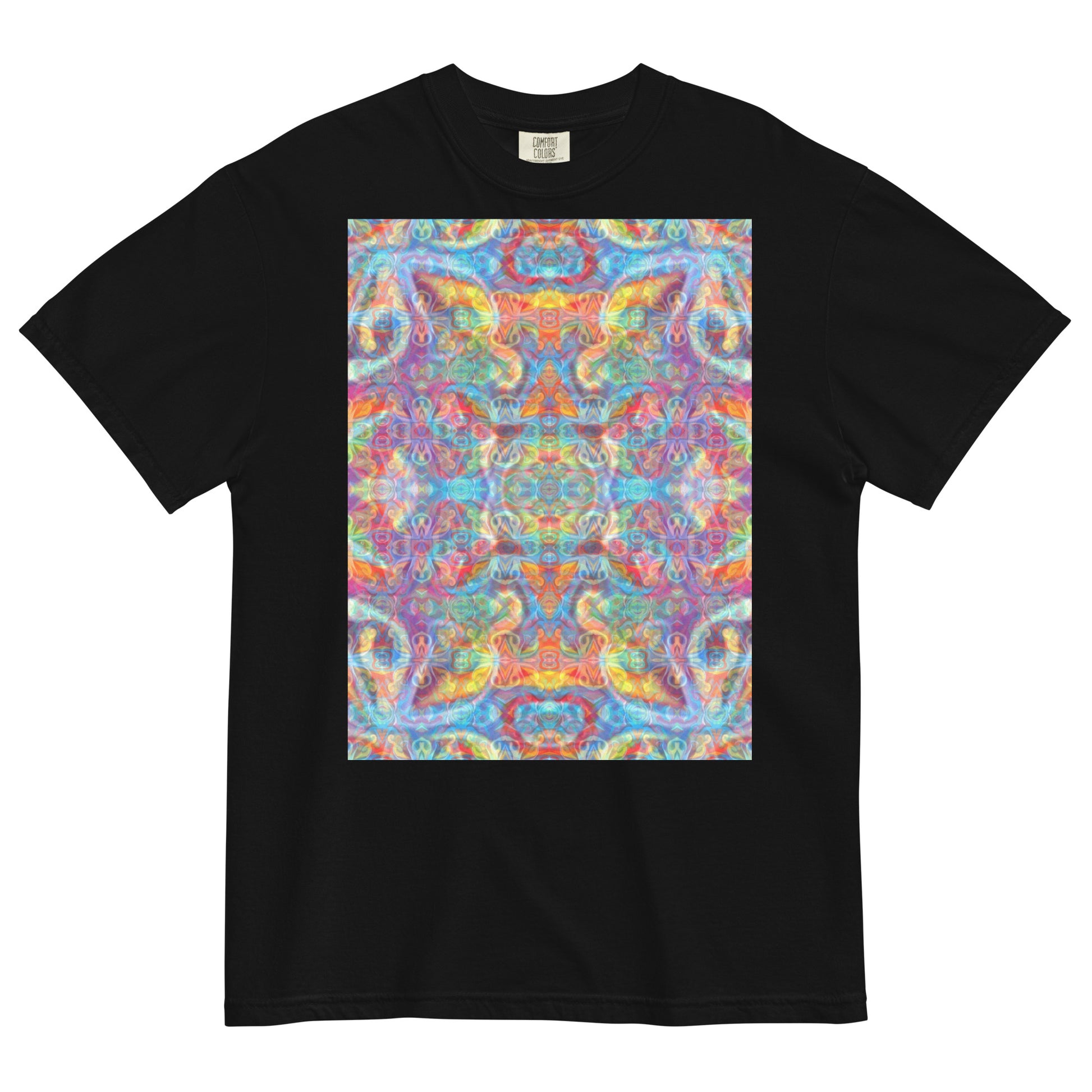 B. BATTERN, Gulgar EZU, BBB Black T-Shirt Front, Colorful Pattern, Berlin Artist, Limited Edition Designer Collection, Fashion Label, Art Collection, baobabwod