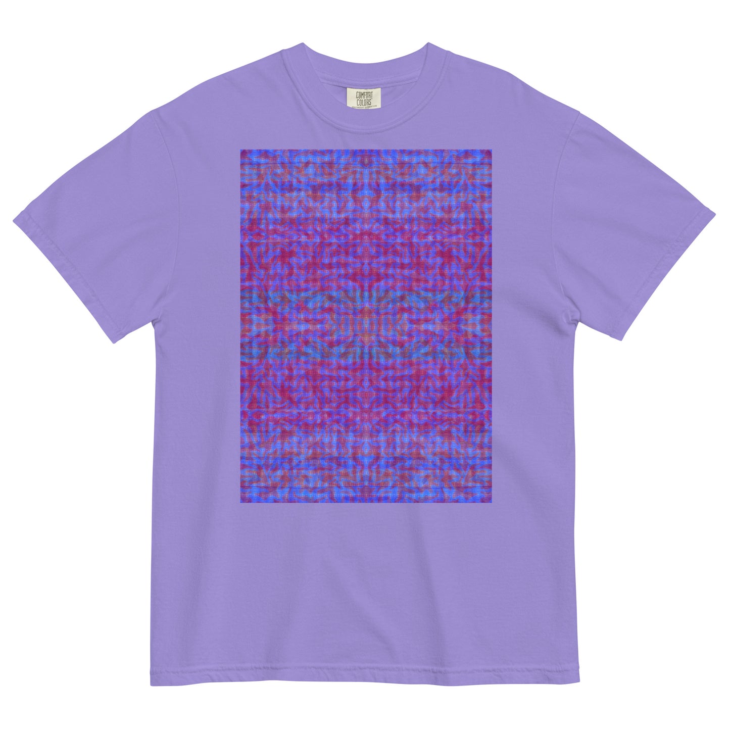 B. BATTERN, HURLY CURLS, BBB Violet T-Shirt Front, Colorful Pattern, Berlin Artist, Limited Edition Designer Collection, Fashion Label, Art Collection, baobabwod