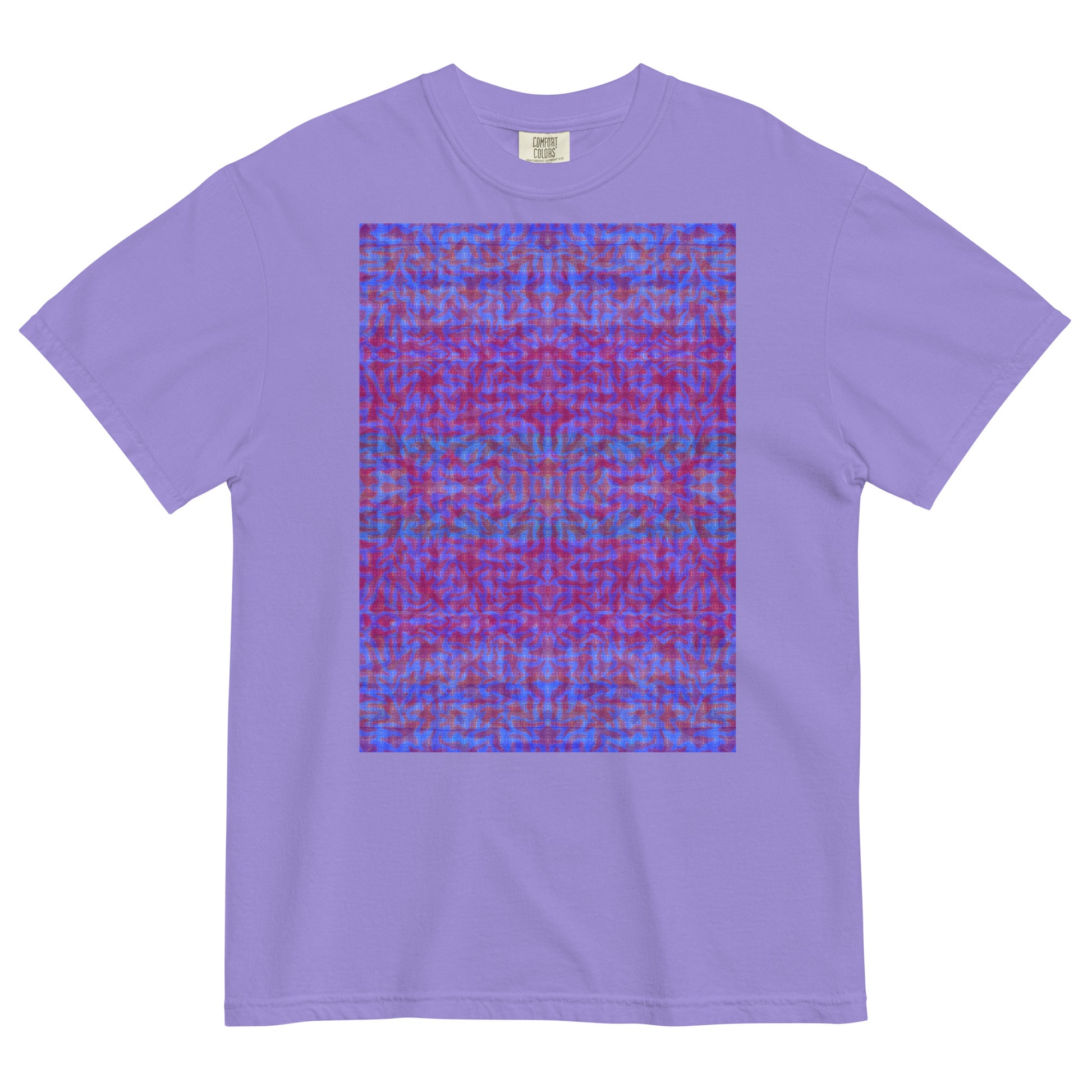 B. BATTERN, HURLY CURLS, BBB Violet T-Shirt Front, Colorful Pattern, Berlin Artist, Limited Edition Designer Collection, Fashion Label, Art Collection, baobabwod