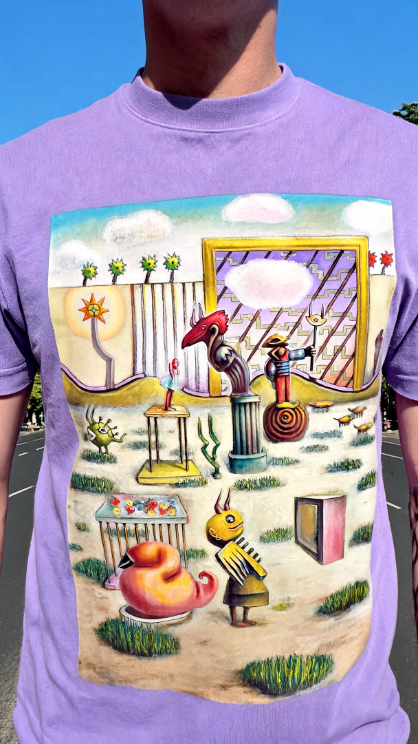 HANS RINGLEB, Painter, BBB Violett T-shirt Front, Berlin Artist, Thomas Baathe, Collection, Designer Collection, Artwear, Fashion Label, Mode, baobabwod