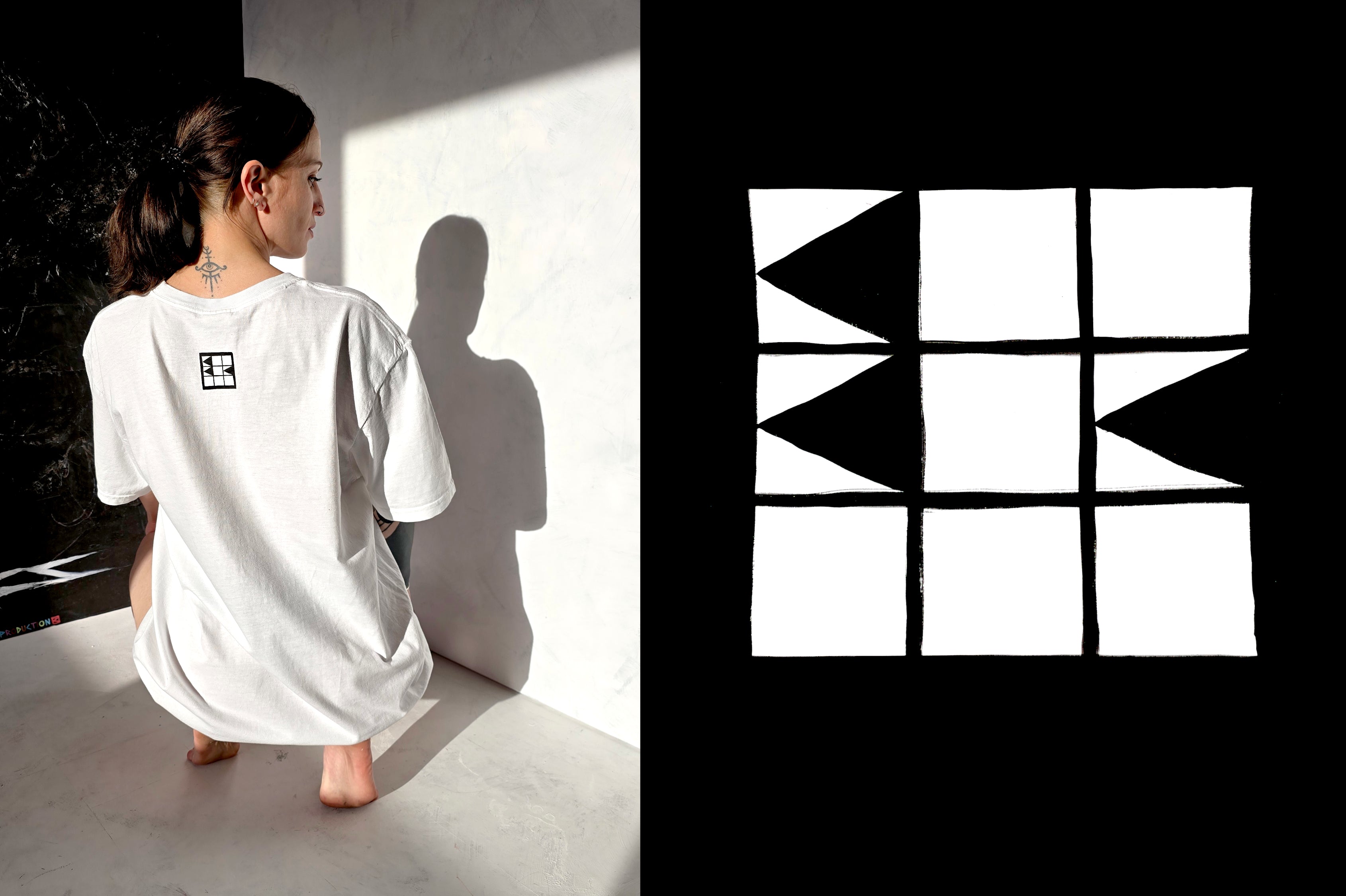 BBB baobabwod Artwear, Designer Clothing Fashion Label, Berlin, dshanna_ Berlin Musician, Producer, Live Act, White T-Shirt Banner, Art Collection