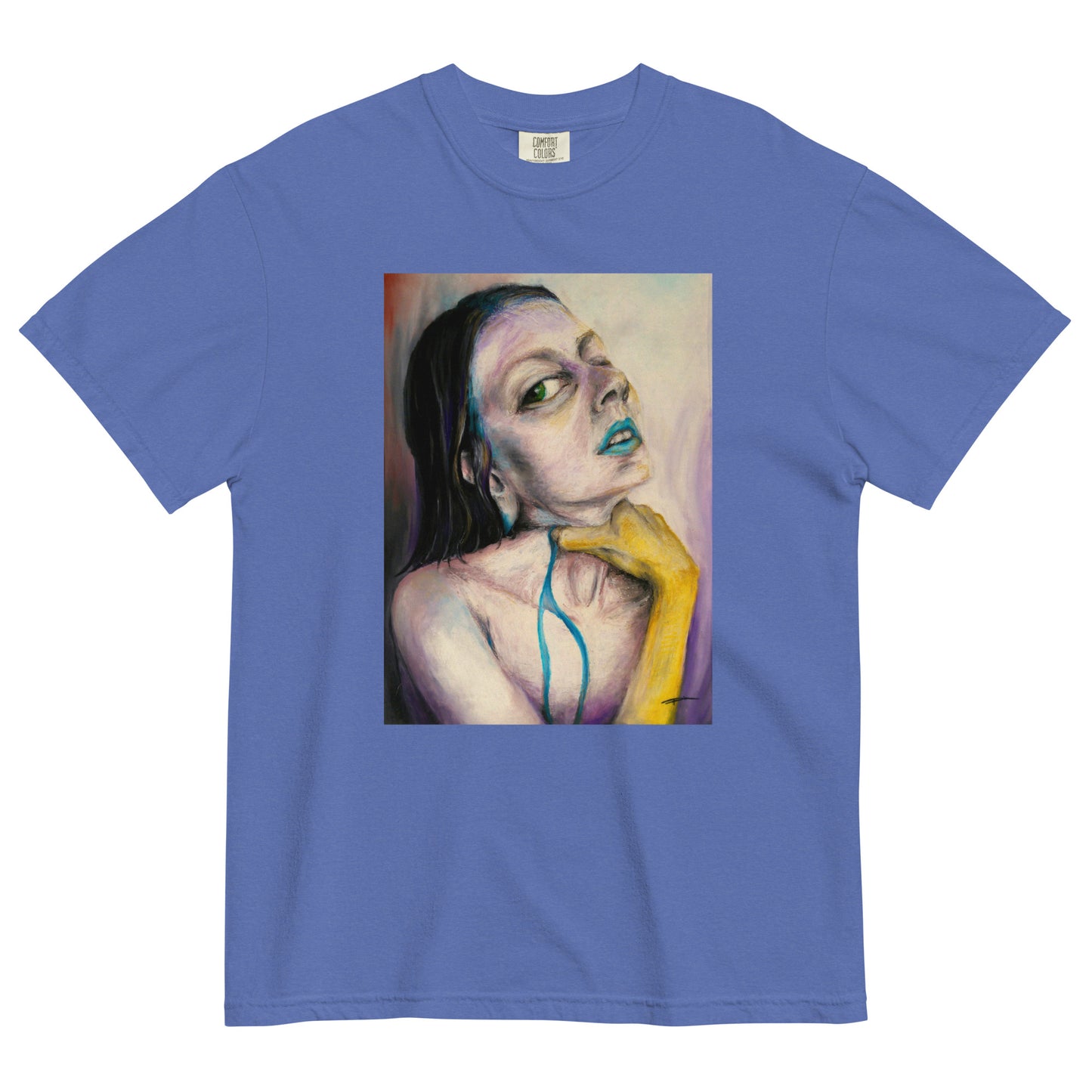 PIMA, BBB Artwear Blue T-shirt Front, Berlin Artist, Clara Haseloff, Painter, Collection, Designer Collection, Limited Edition, baobabwod