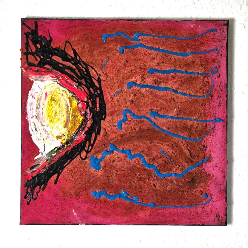 TAT 88 - 兆し (Emergence), baobabwod, 01 Exhibition, Artwork, Japanese Artist, Red Blue Painting, Black, Yellow, Original, Art Collection, baobabwod.
Created 2021 in Berlin, Studio 1001 by Hand. Crafted by hand.