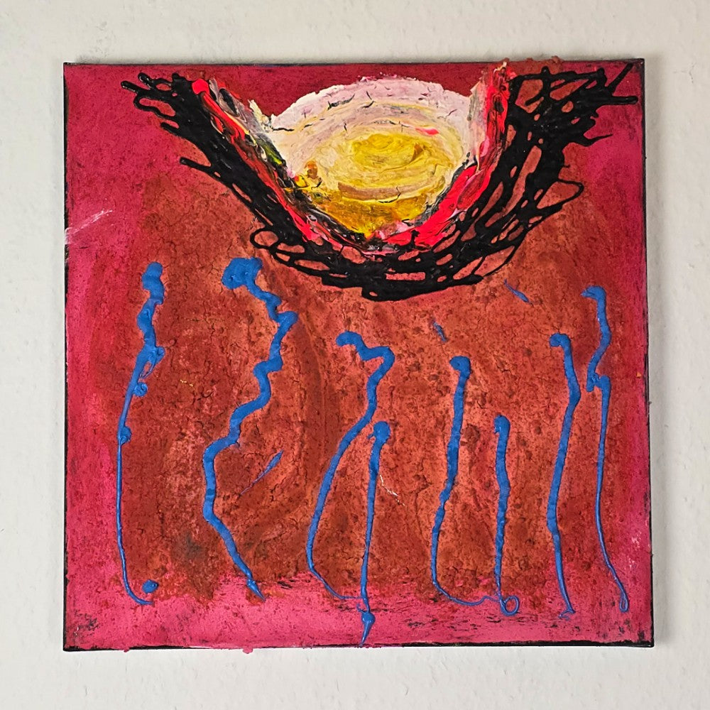 TAT 88 - 兆し (Emergence), baobabwod, Exhibition, Artwork, Japanese Artist, Red Blue Painting, Black, Yellow, Original, Art Collection, baobabwod, 11