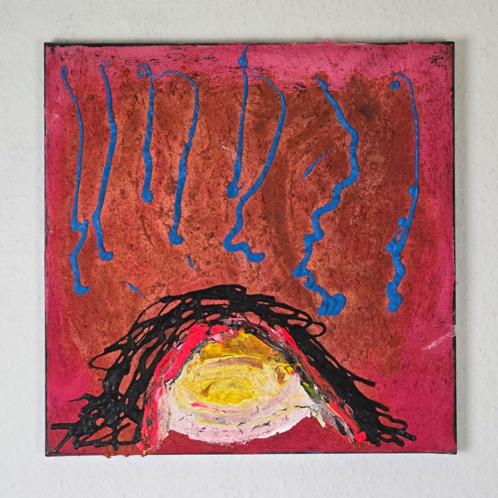 TAT 88 - 兆し (Emergence), baobabwod, Exhibition, Artwork, Japanese Artist, Red Blue Painting, Black, Yellow, Original, Art Collection, baobabwod, 12