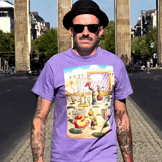 HANS RINGLEB,Painter, BBB Violett T-shirt Back, Berlin Artist, Thomas Baathe, Collection, Designer Collection, Artwear, Fashion Label, Mode, baobabwod