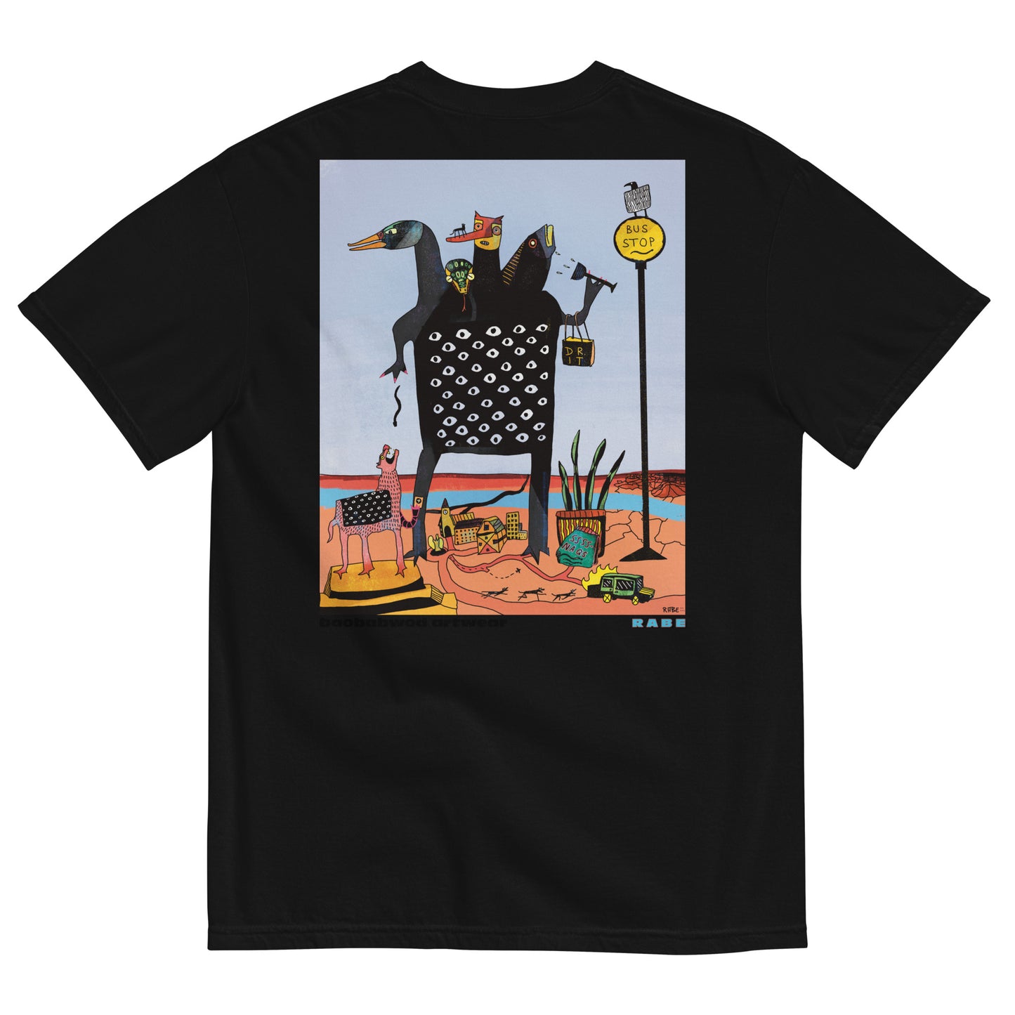 RABE - Bus Stop - baobabwod artwear - T-Shirt